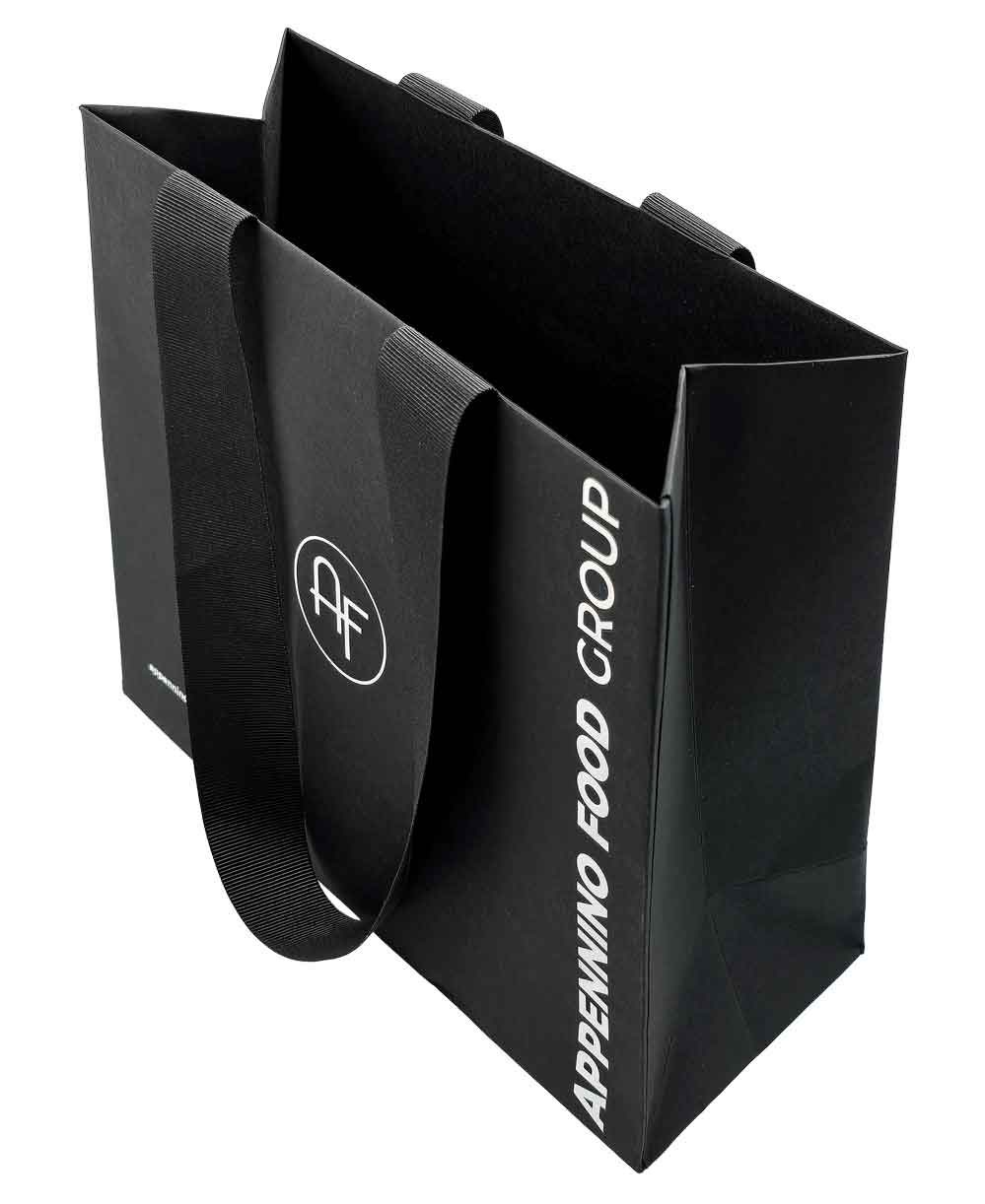 black and white shopping bag